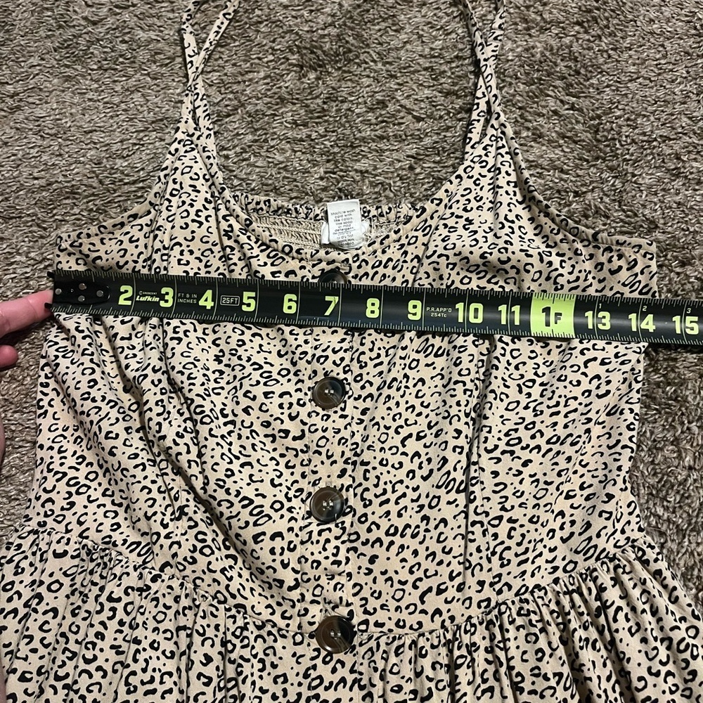 Women’s Cheetah Button-Front Festival Boho Indie-Sleaze Dress Size Medium - Picture 6 of 8